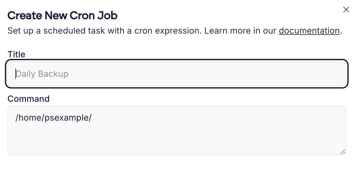 New Cron Command