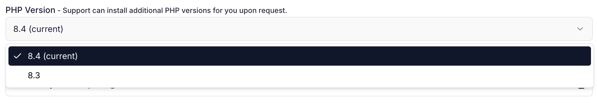 Change PHP