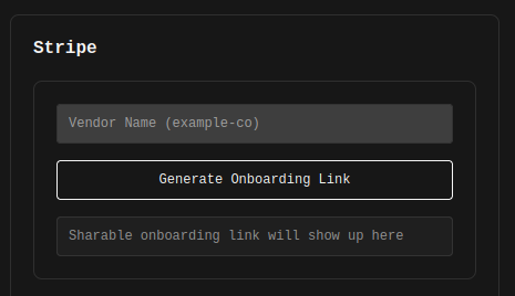 adding a stripe vendor