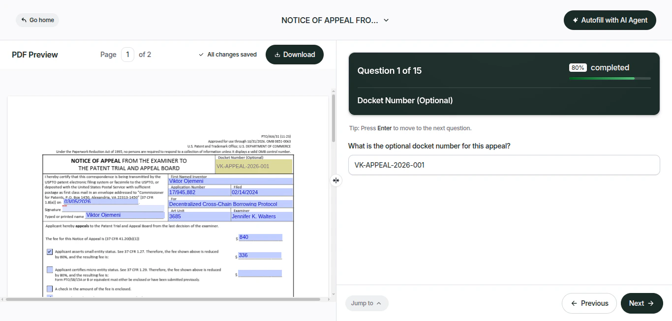 Autofill with text - step 2