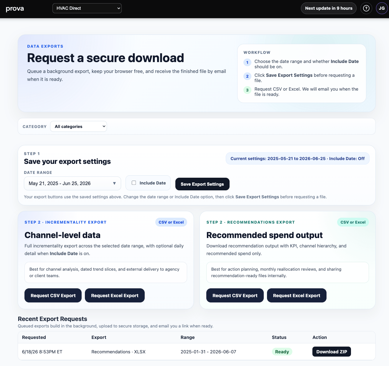 Data Downloads overview