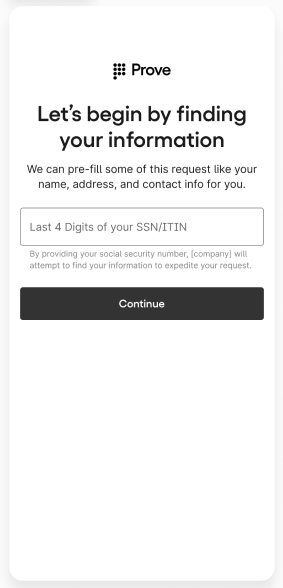 Screenshot of Mobile Auth Challenge Page example interface