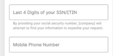 Challenge Page phone number entry example