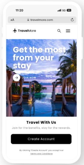 Screenshot example of an MNO carrier consent page mockup