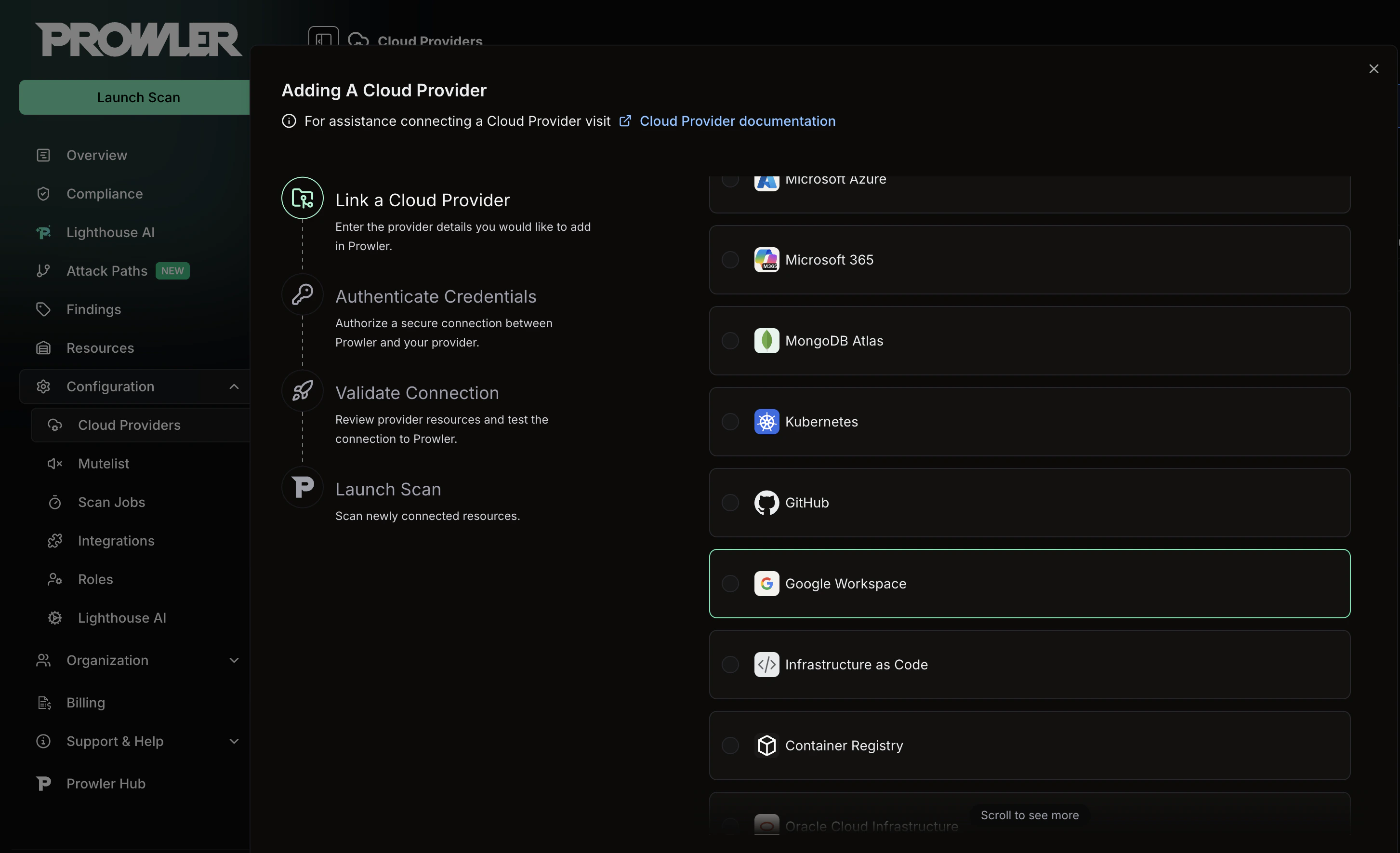 Select Google Workspace