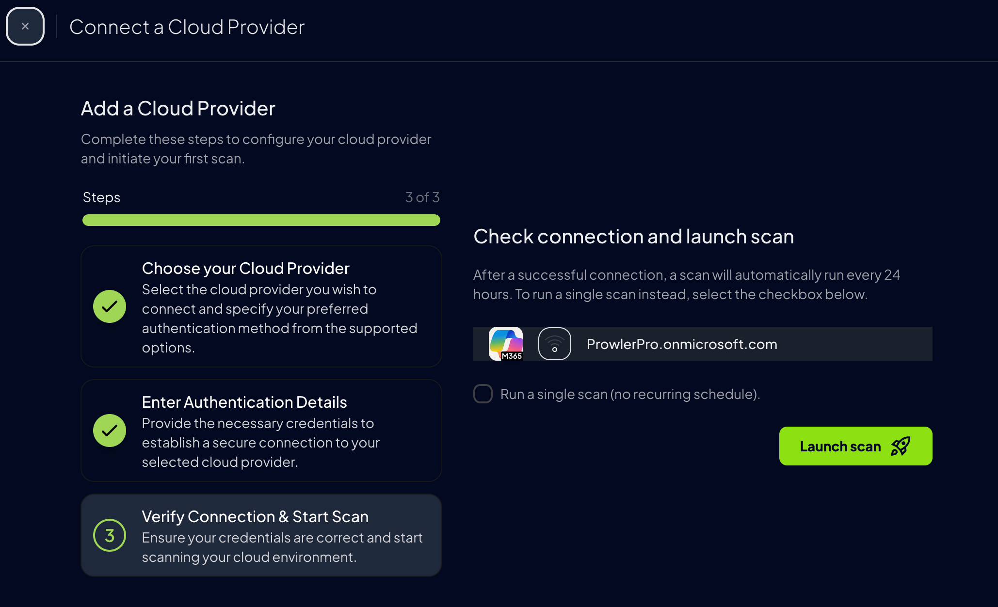 Launch Scan M365