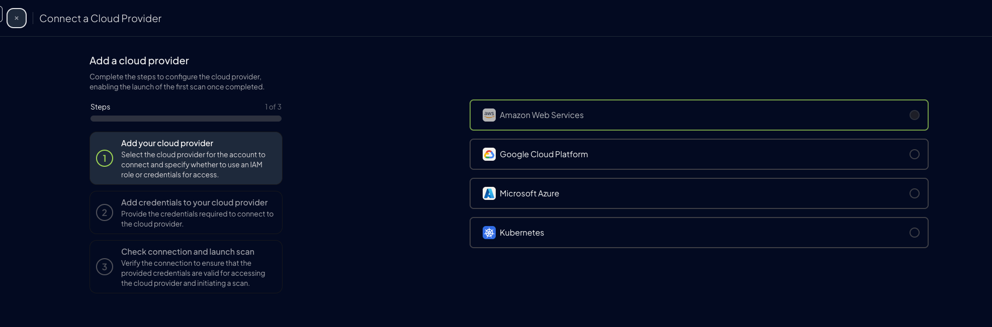 Select AWS Provider
