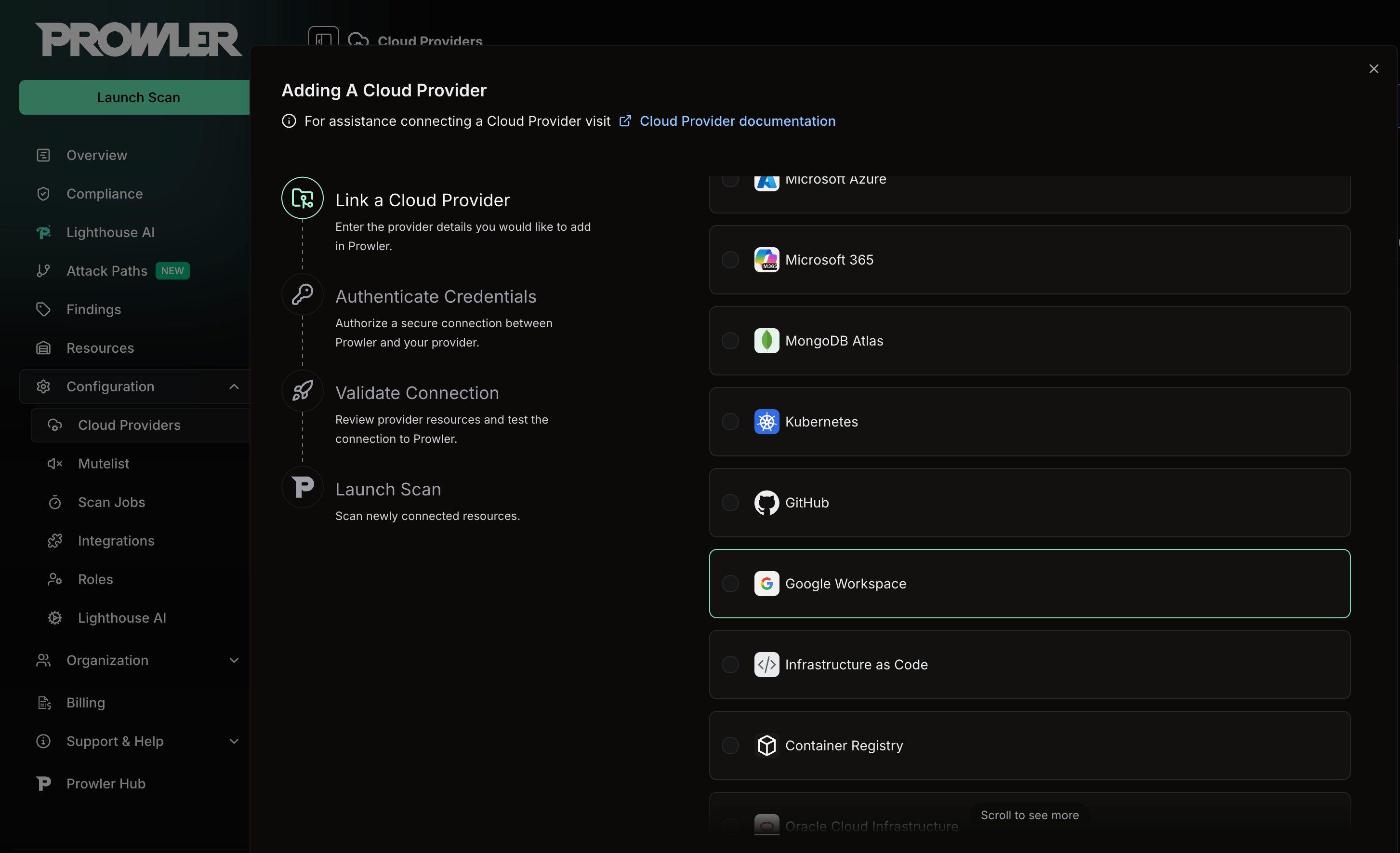 Select Google Workspace