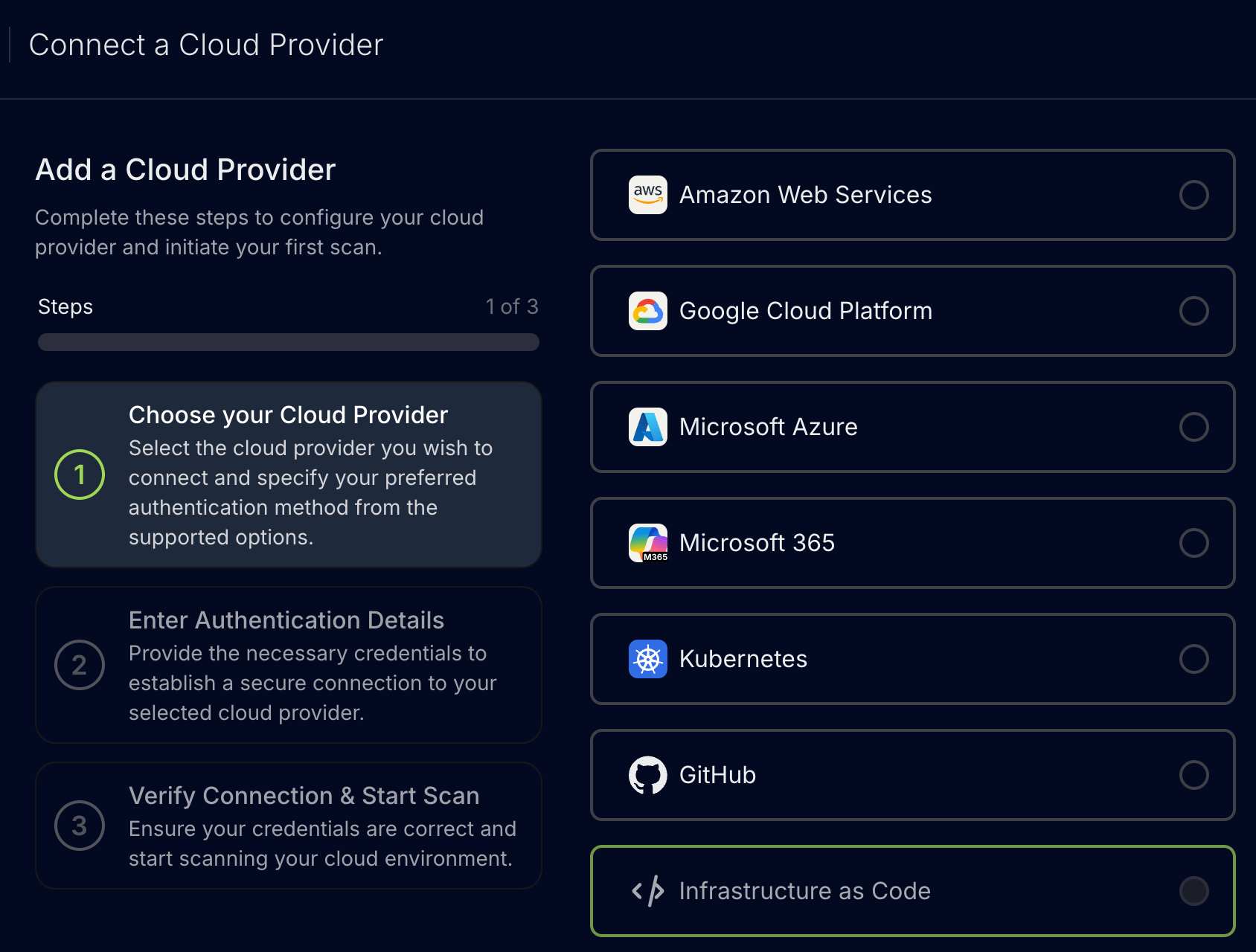 Select Infrastructure as Code
