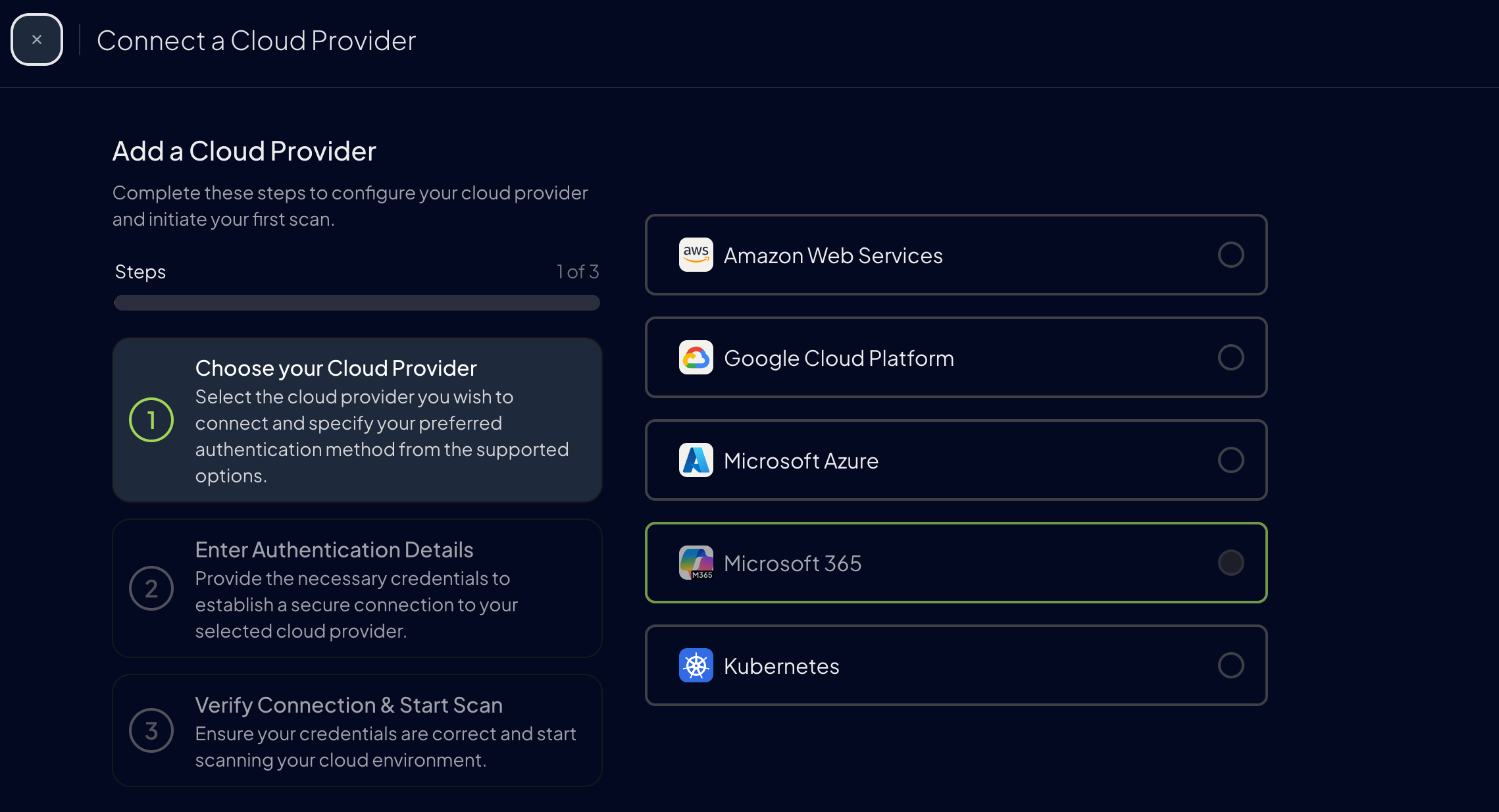 Select Microsoft 365