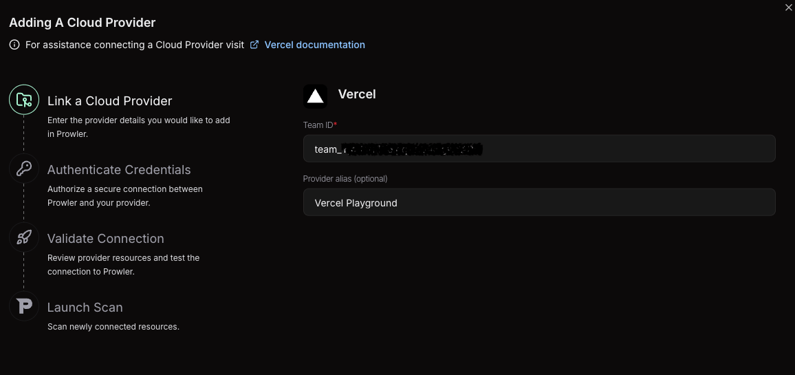 Add Vercel Team ID