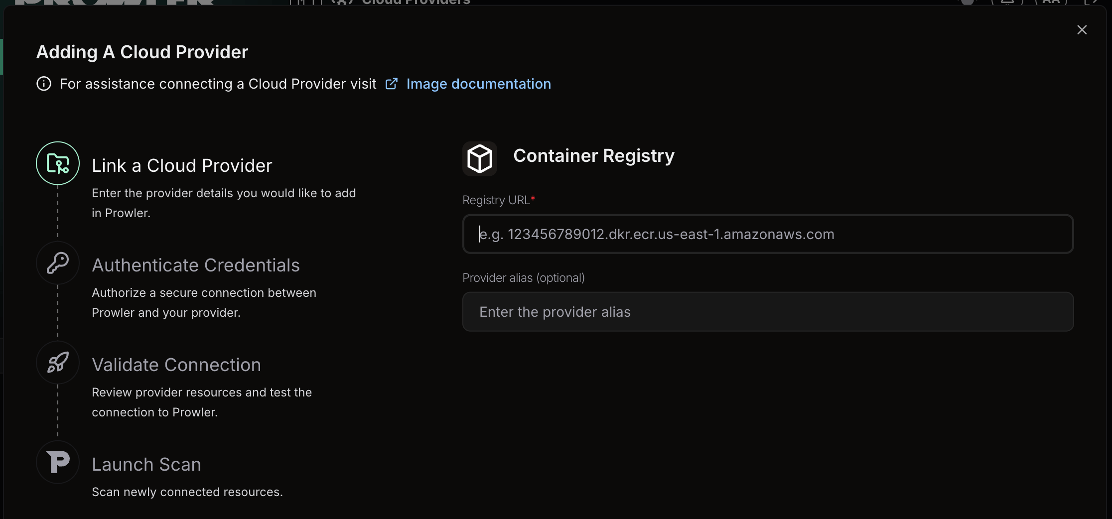 Add Container Registry URL
