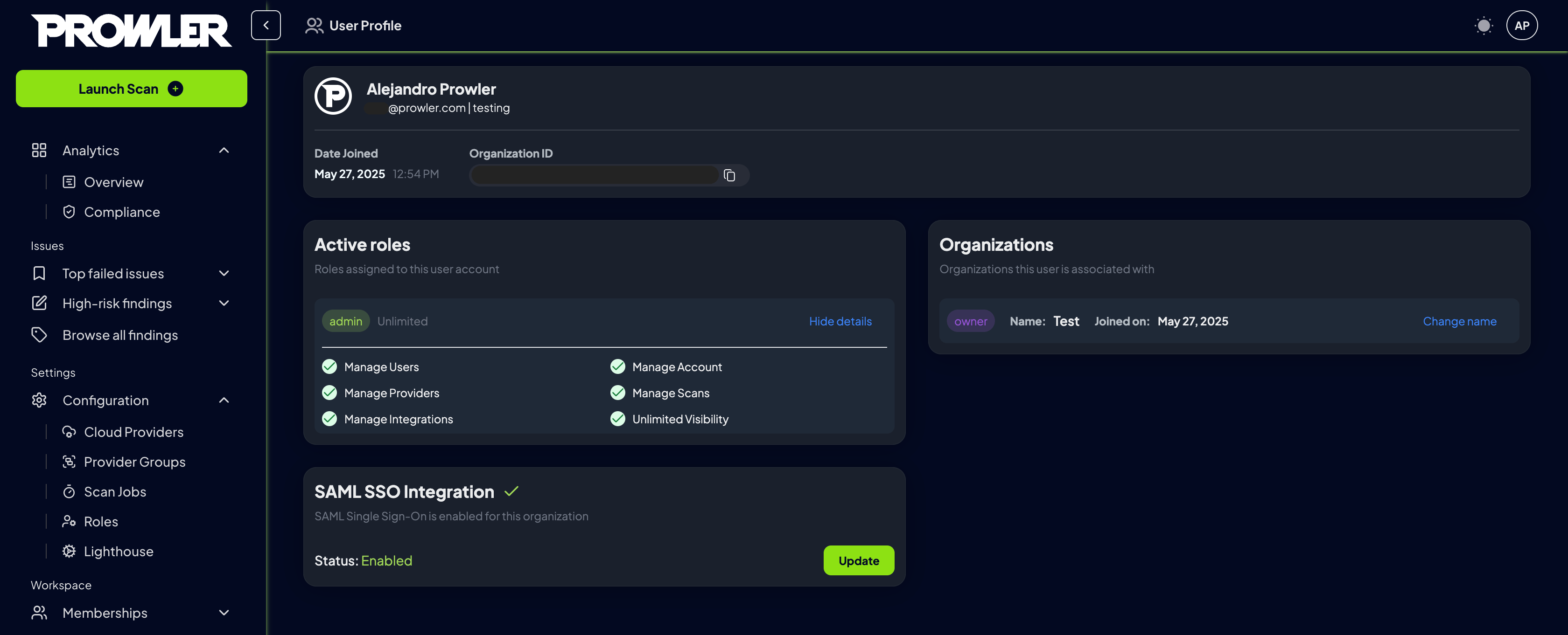 Verify Integration Status