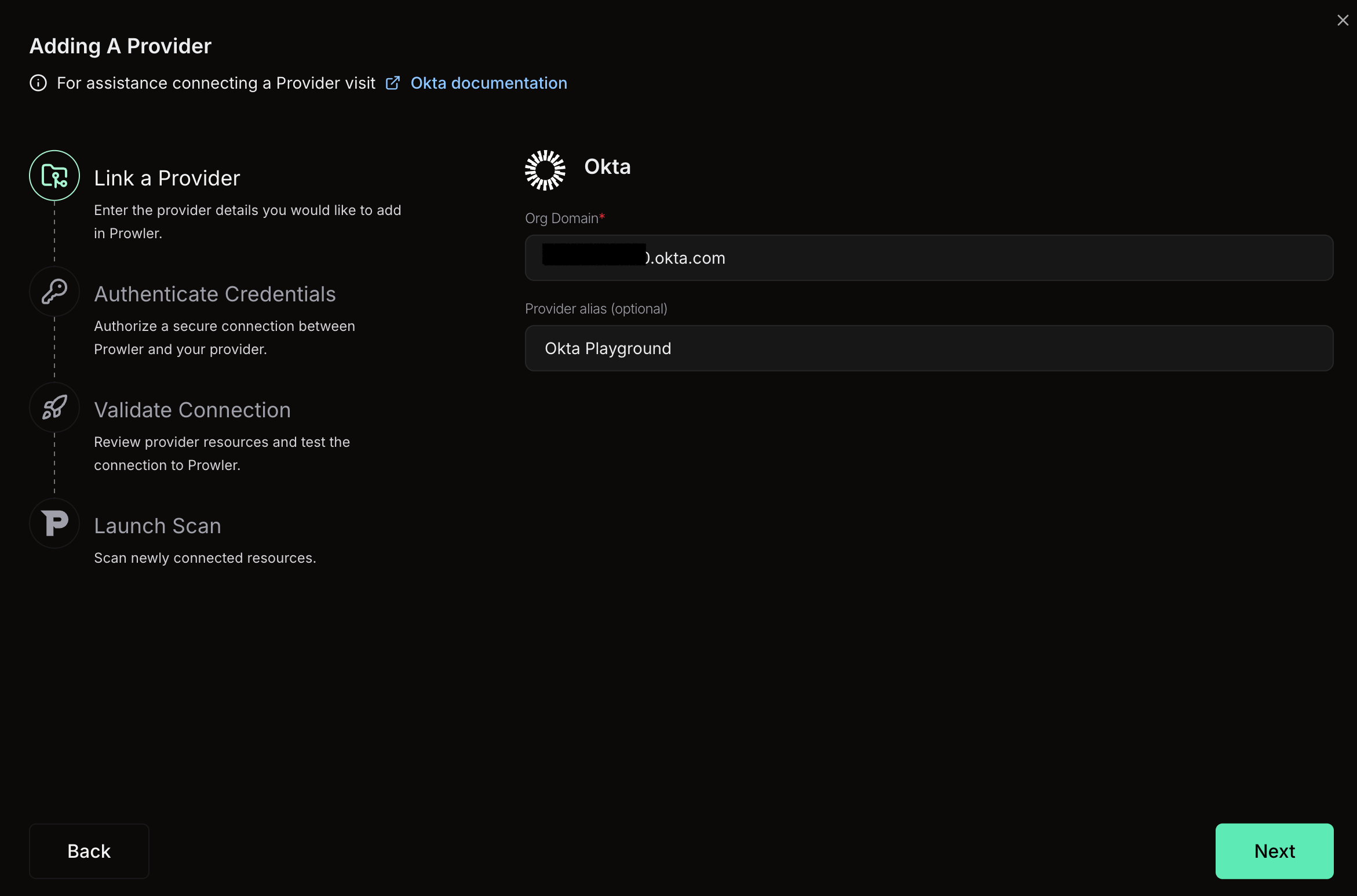 Add Okta Org Domain