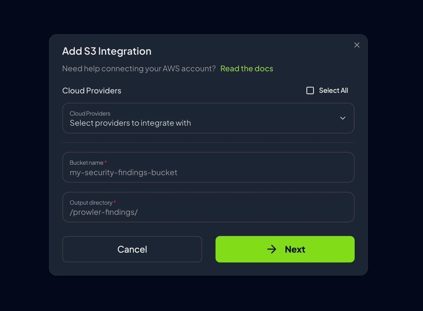 Configuration form