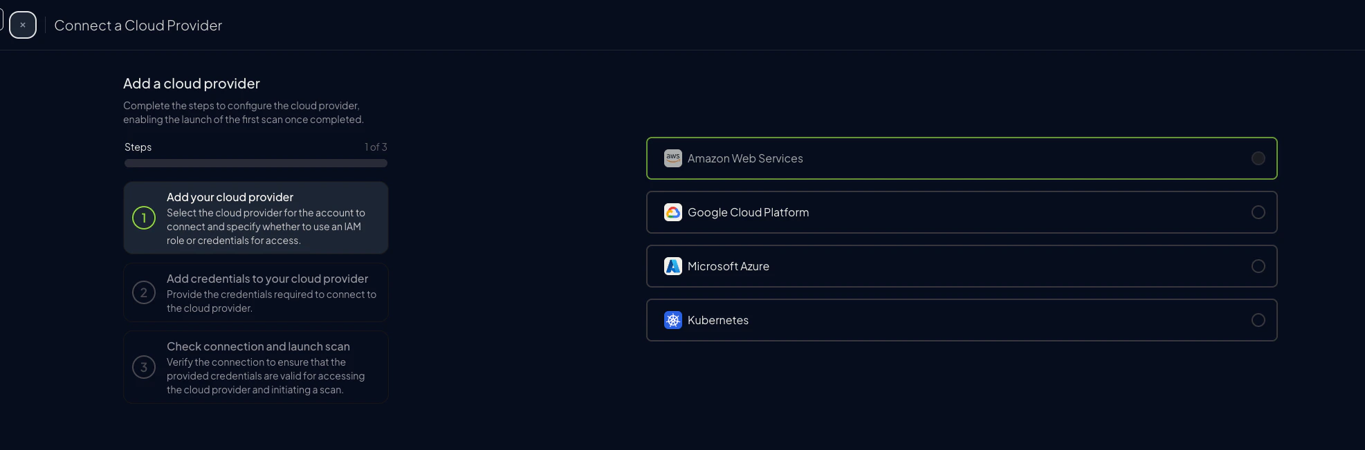 Select AWS Provider