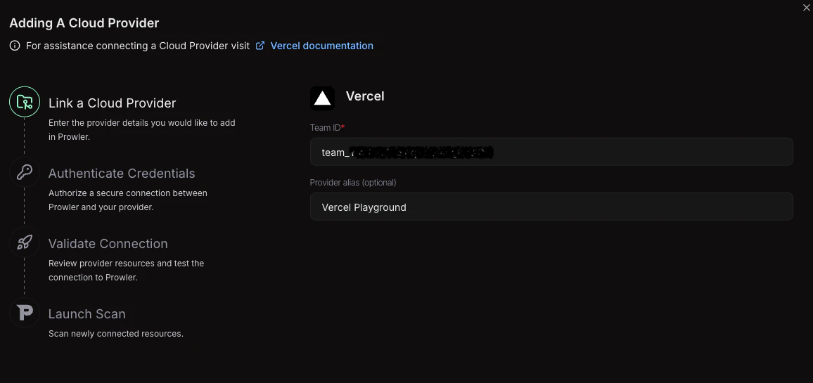 Add Vercel Team ID