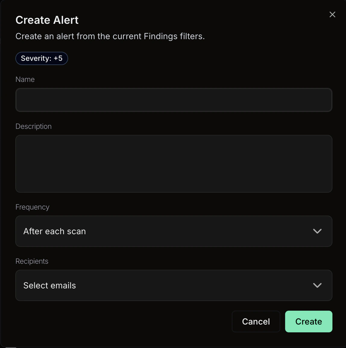 Create Alert Modal