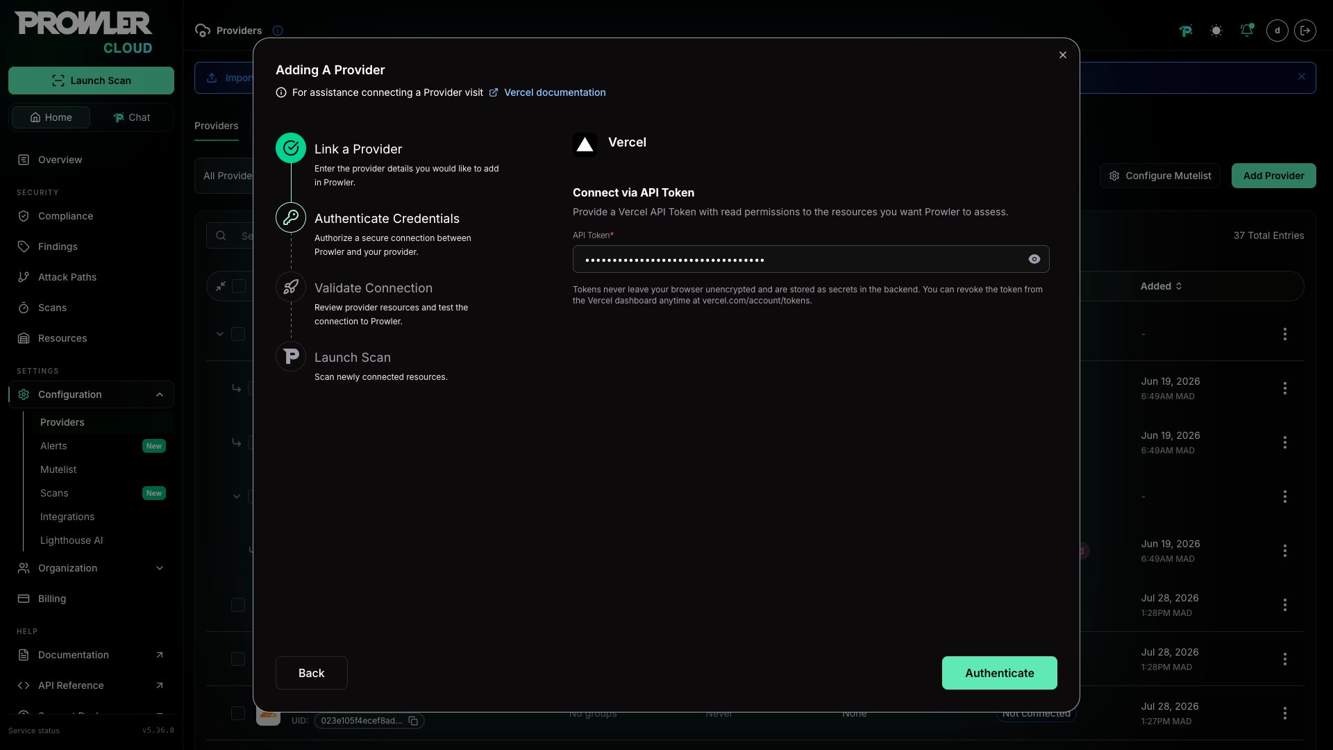 API Token Form
