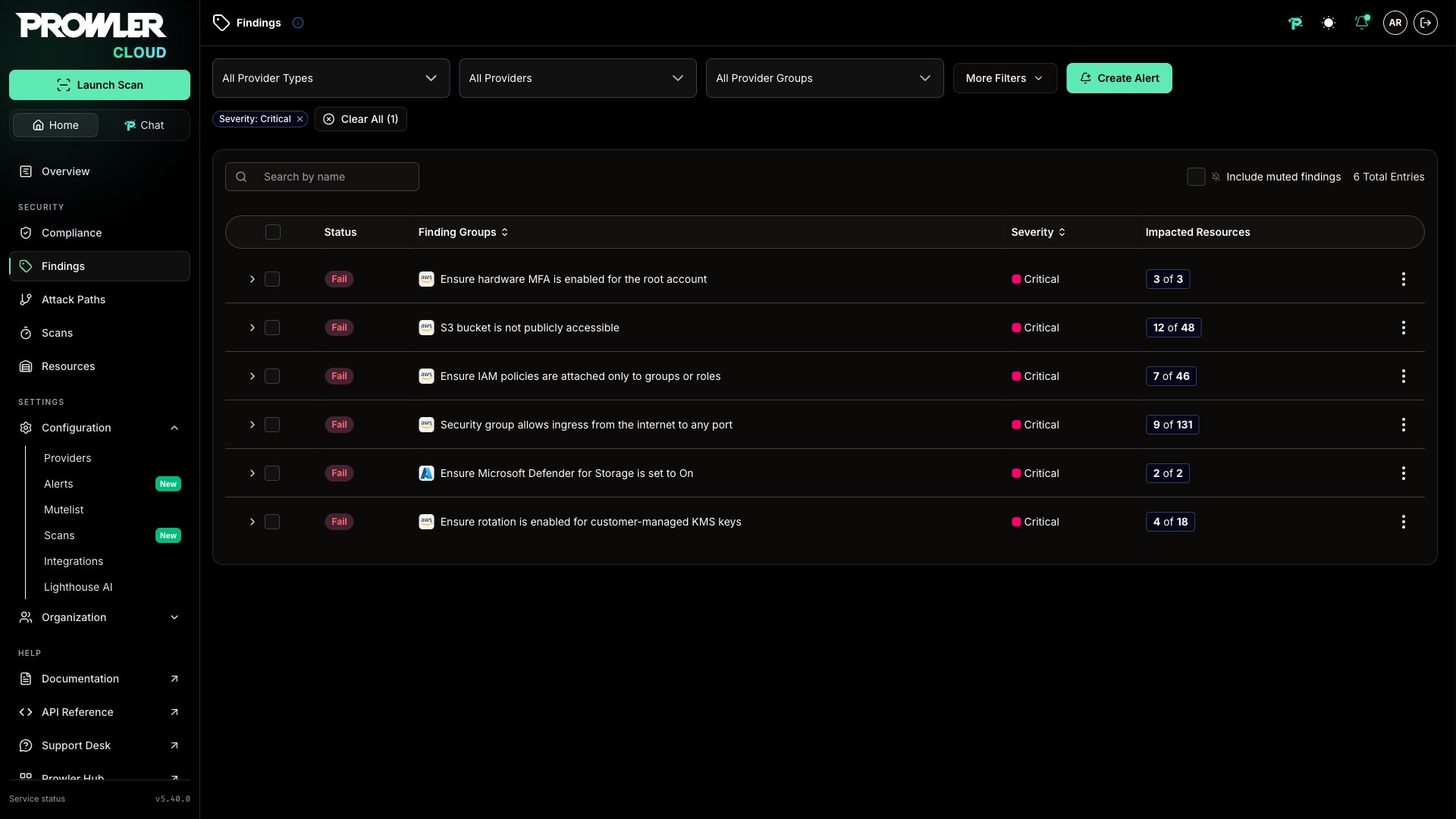 Create Alert From Findings