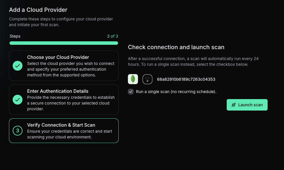 Launch scan