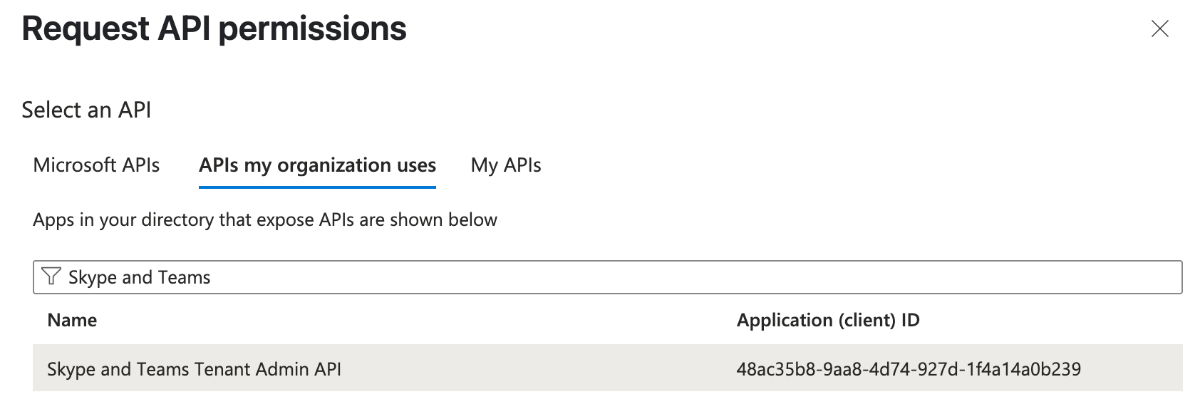 Skype and Teams Tenant Admin API