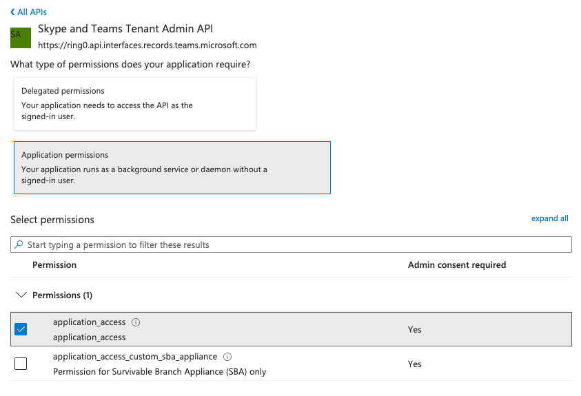 application_access Permission