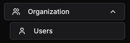 Organization tab