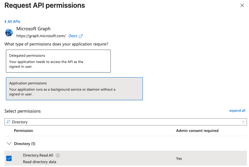 Permission Screenshots