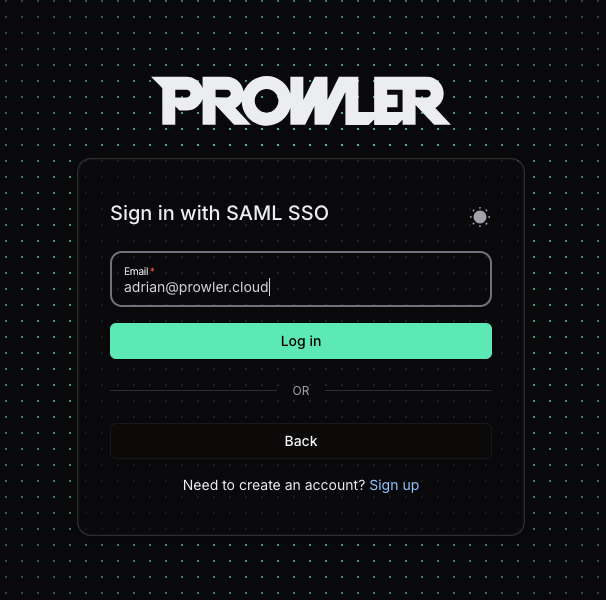 Prowler Cloud - Sign in with SAML SSO