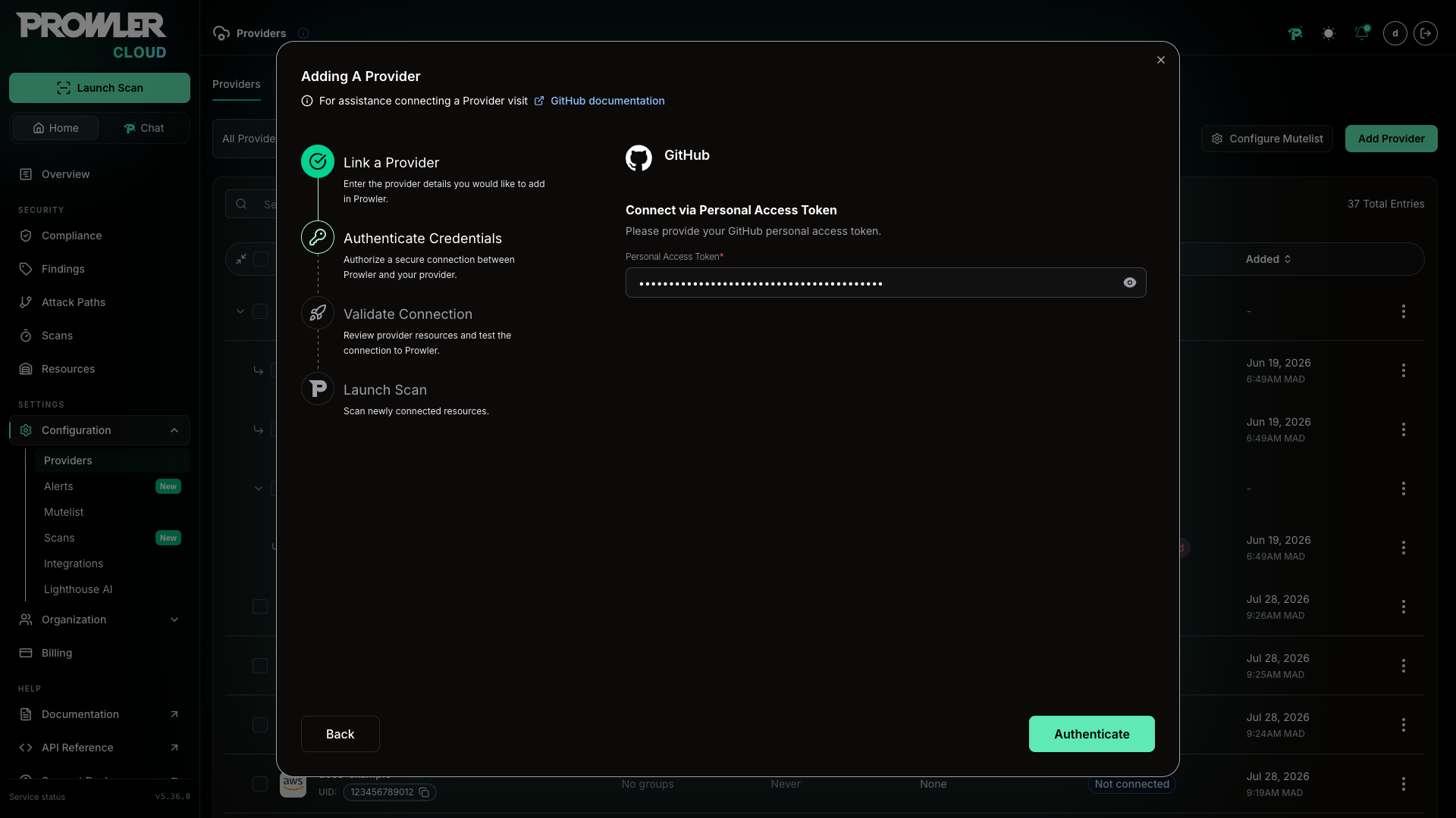 Configure Personal Access Token