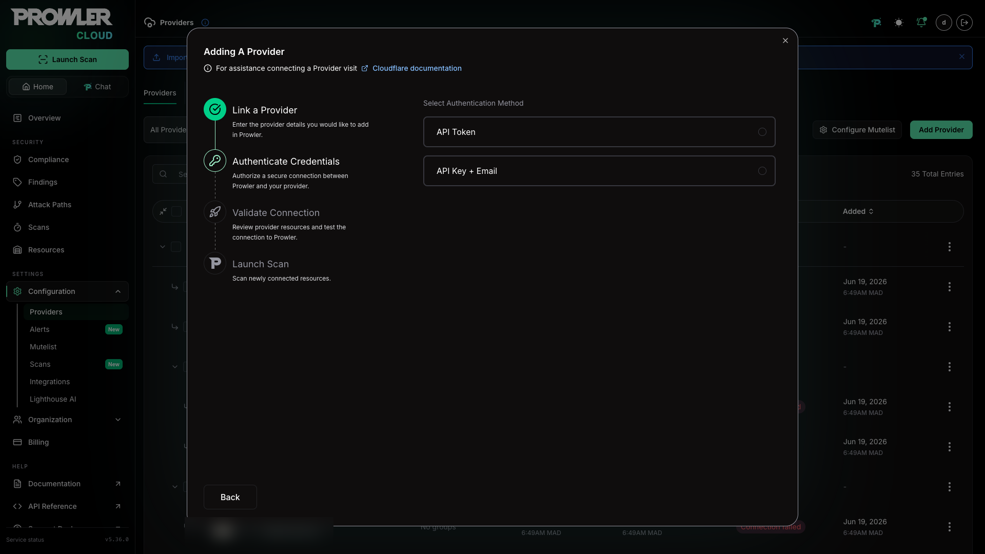 Select Authentication Method