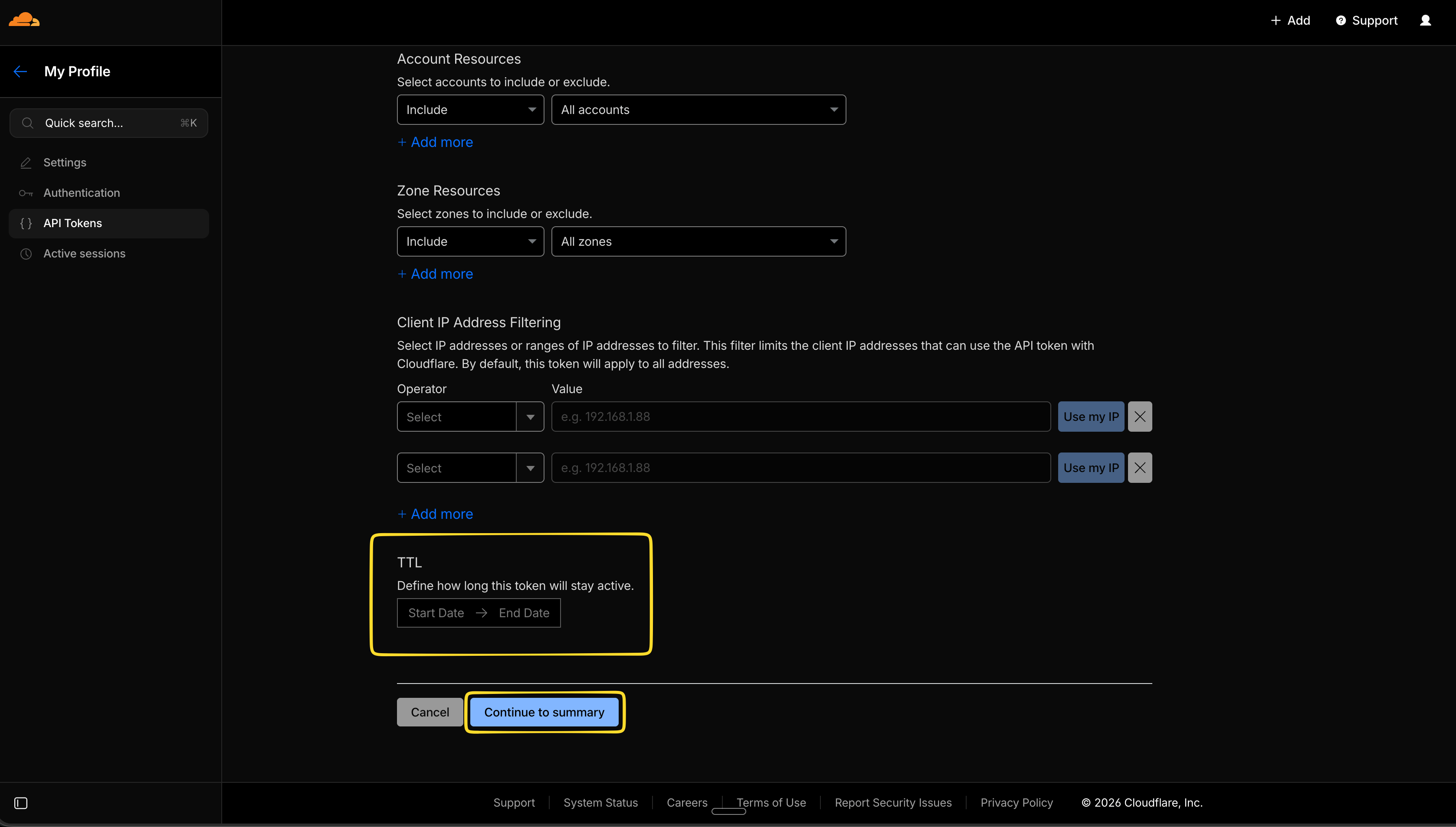 Token Resources and TTL