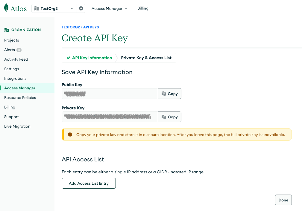 Save Credentials
