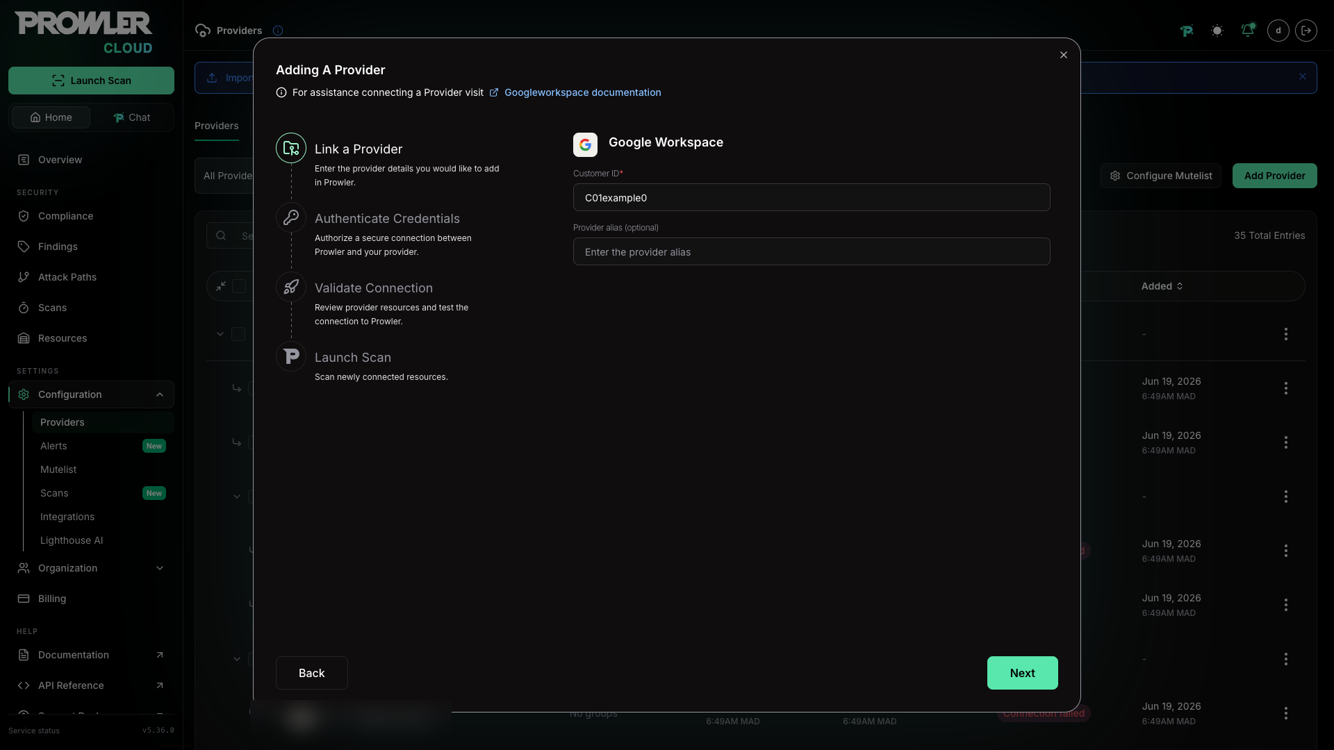 Google Workspace Customer ID Form