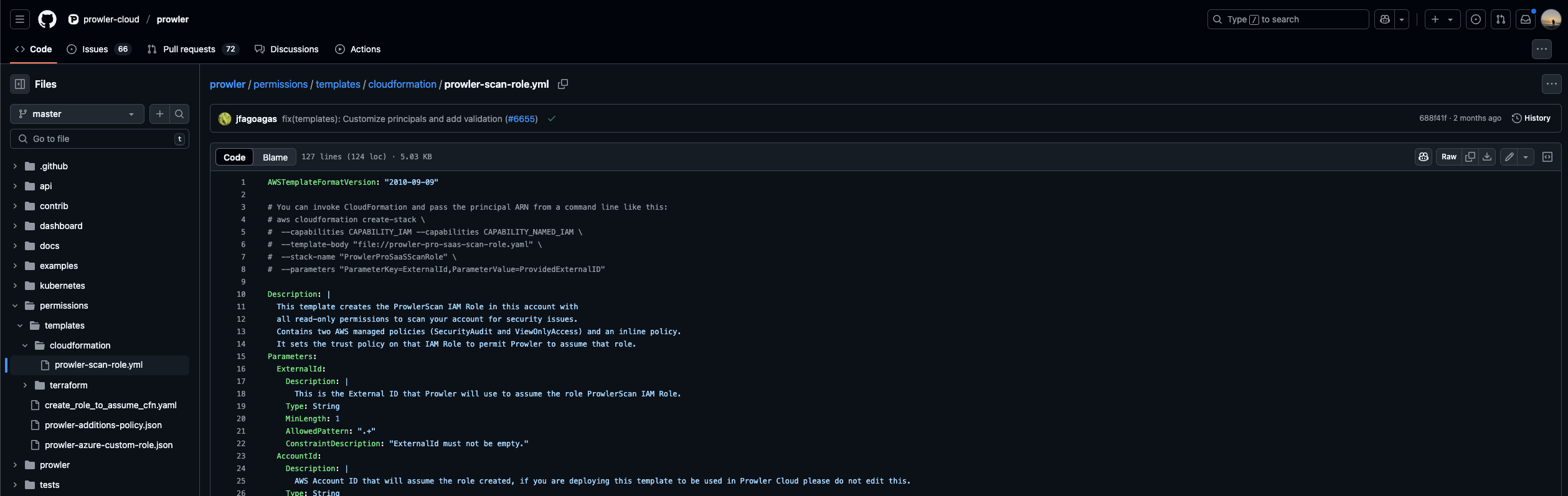 Prowler Scan Role Template