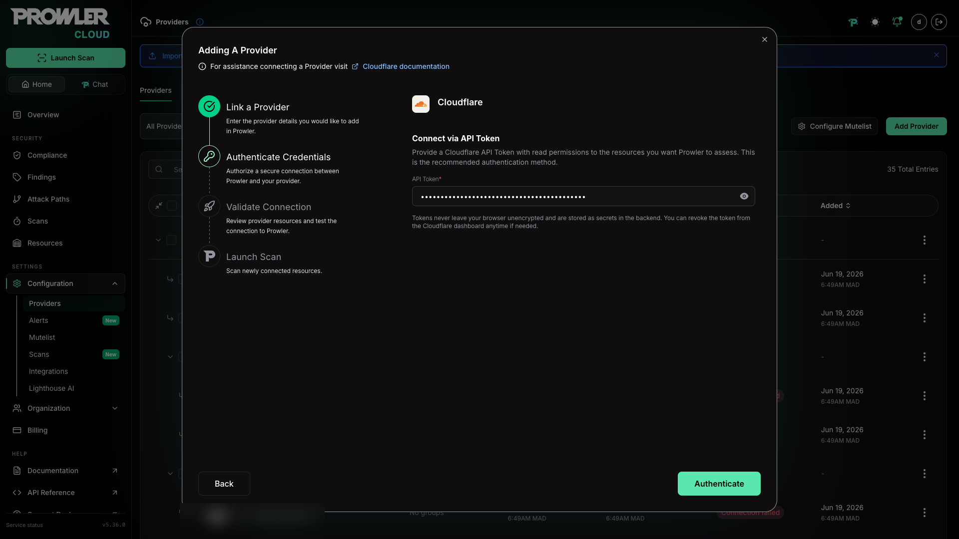 API Token Form