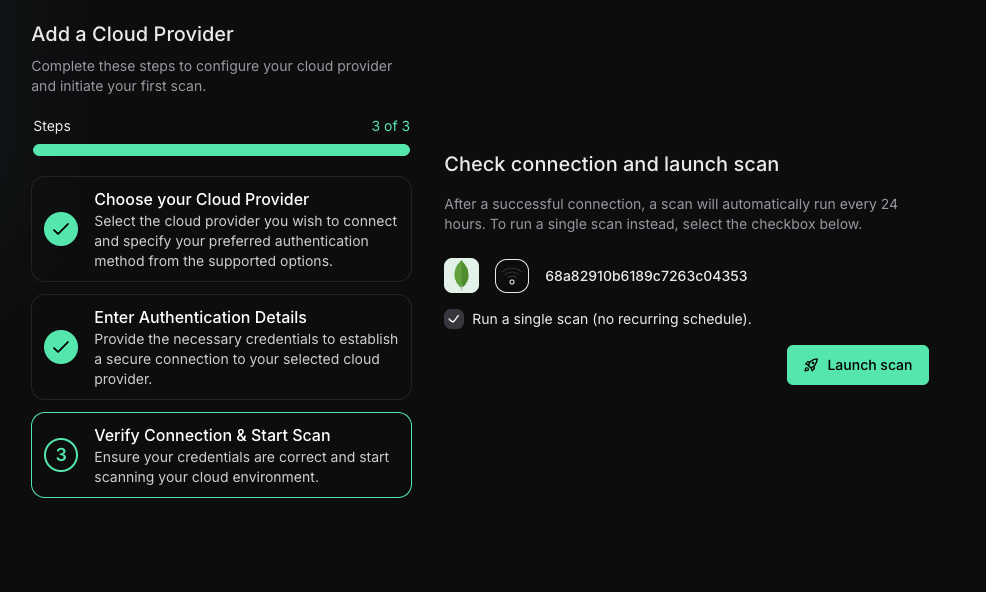 Launch scan