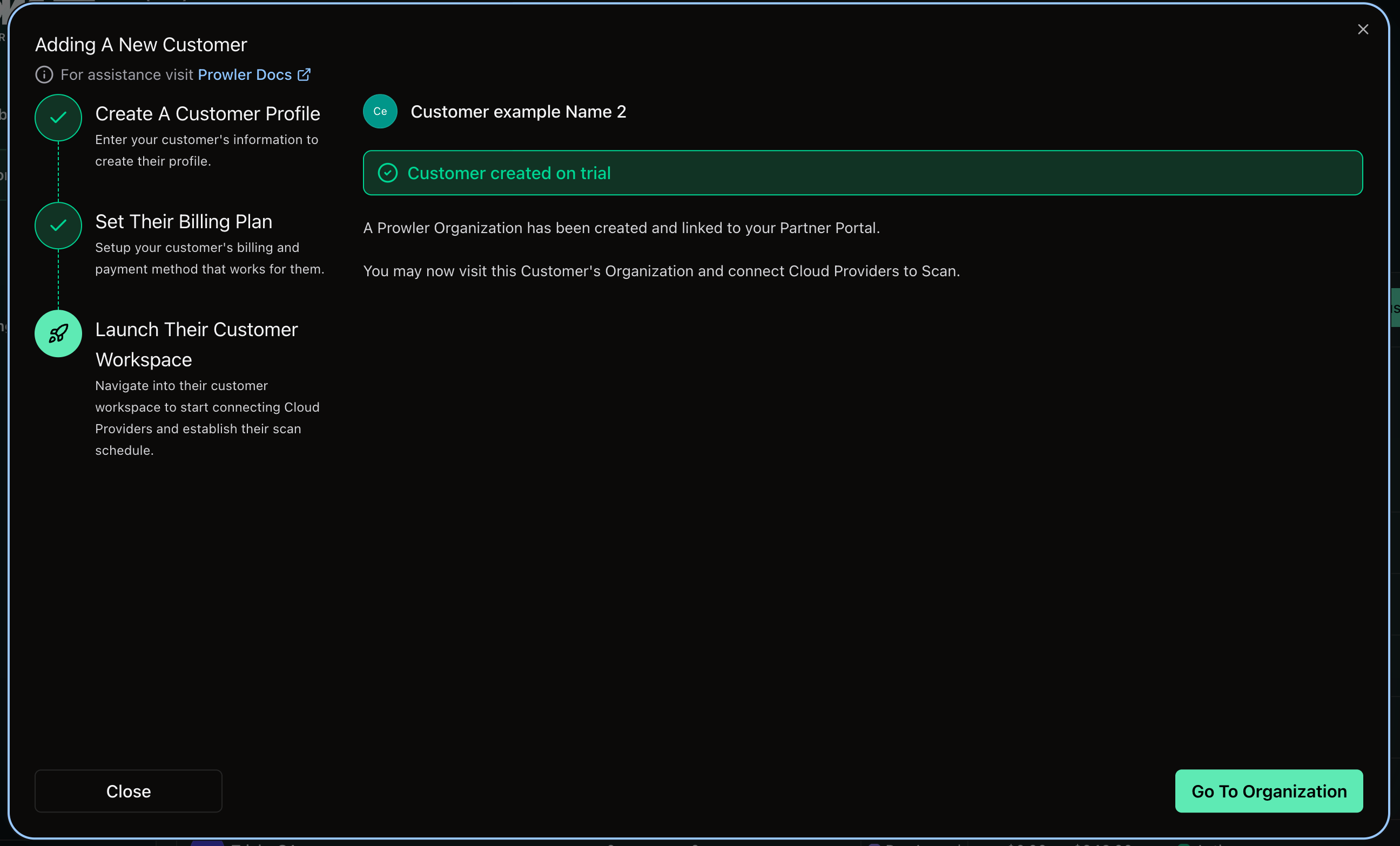 Adding A New Customer, confirmation