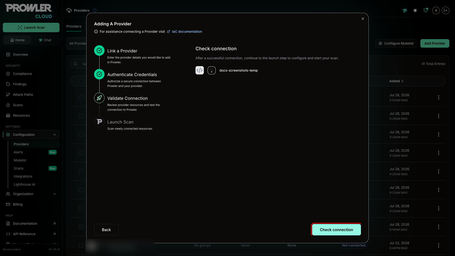 Test Connection