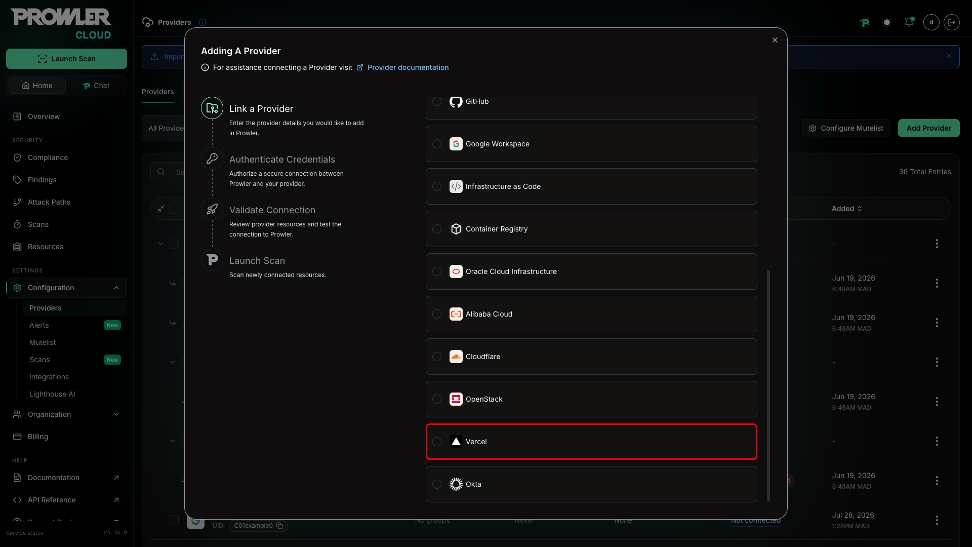 Select Vercel