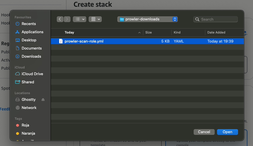 Upload file from downloads