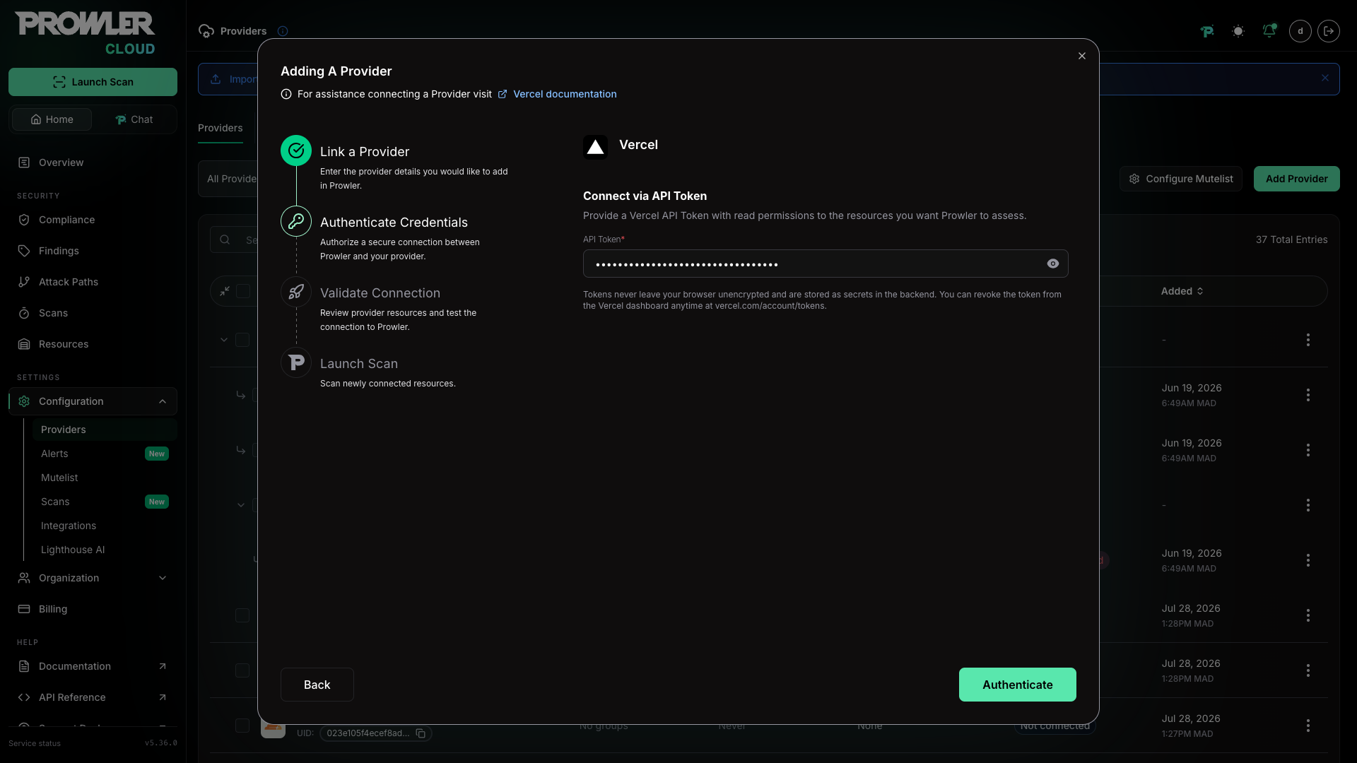 API Token Form
