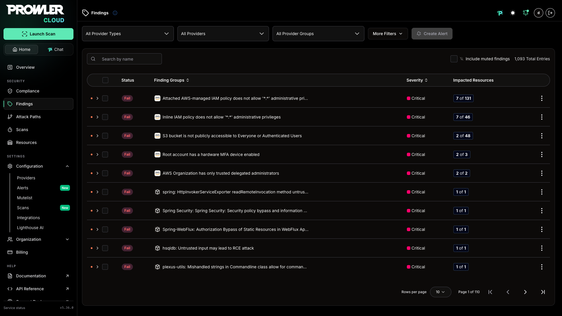Finding Groups list view