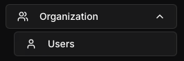 Organization tab