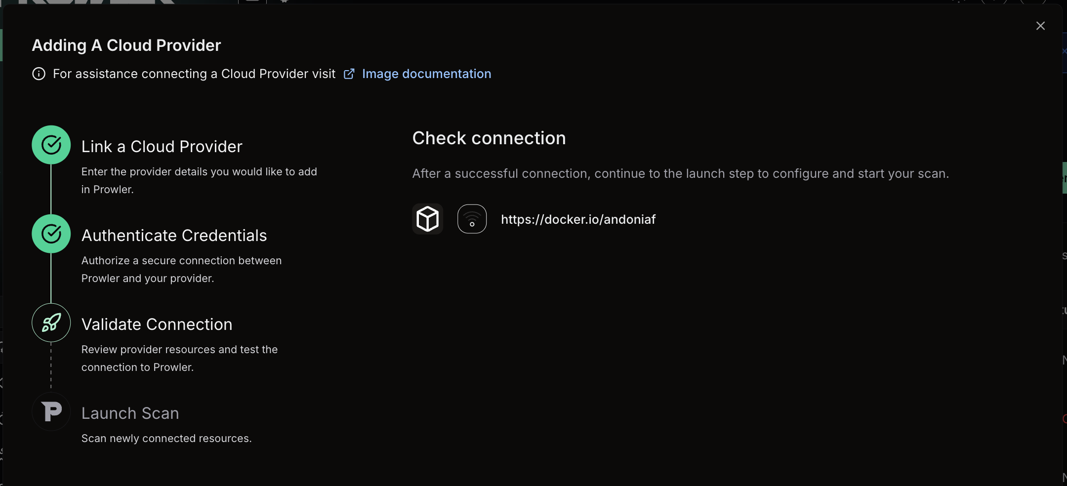Verify Connection & Start Scan