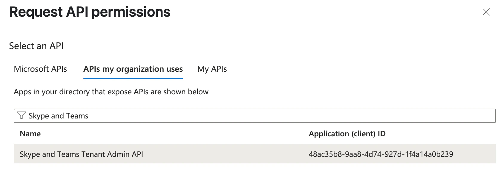 Skype and Teams Tenant Admin API