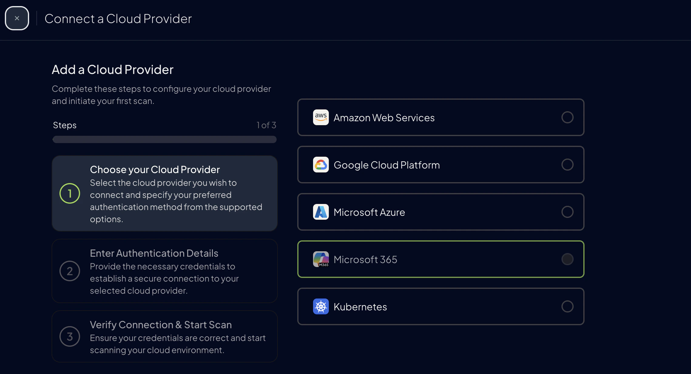 Select Microsoft 365
