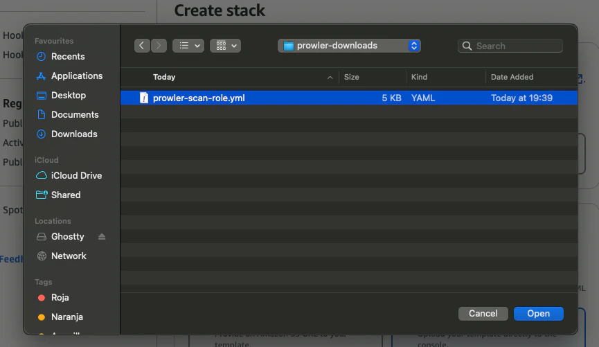 Upload file from downloads