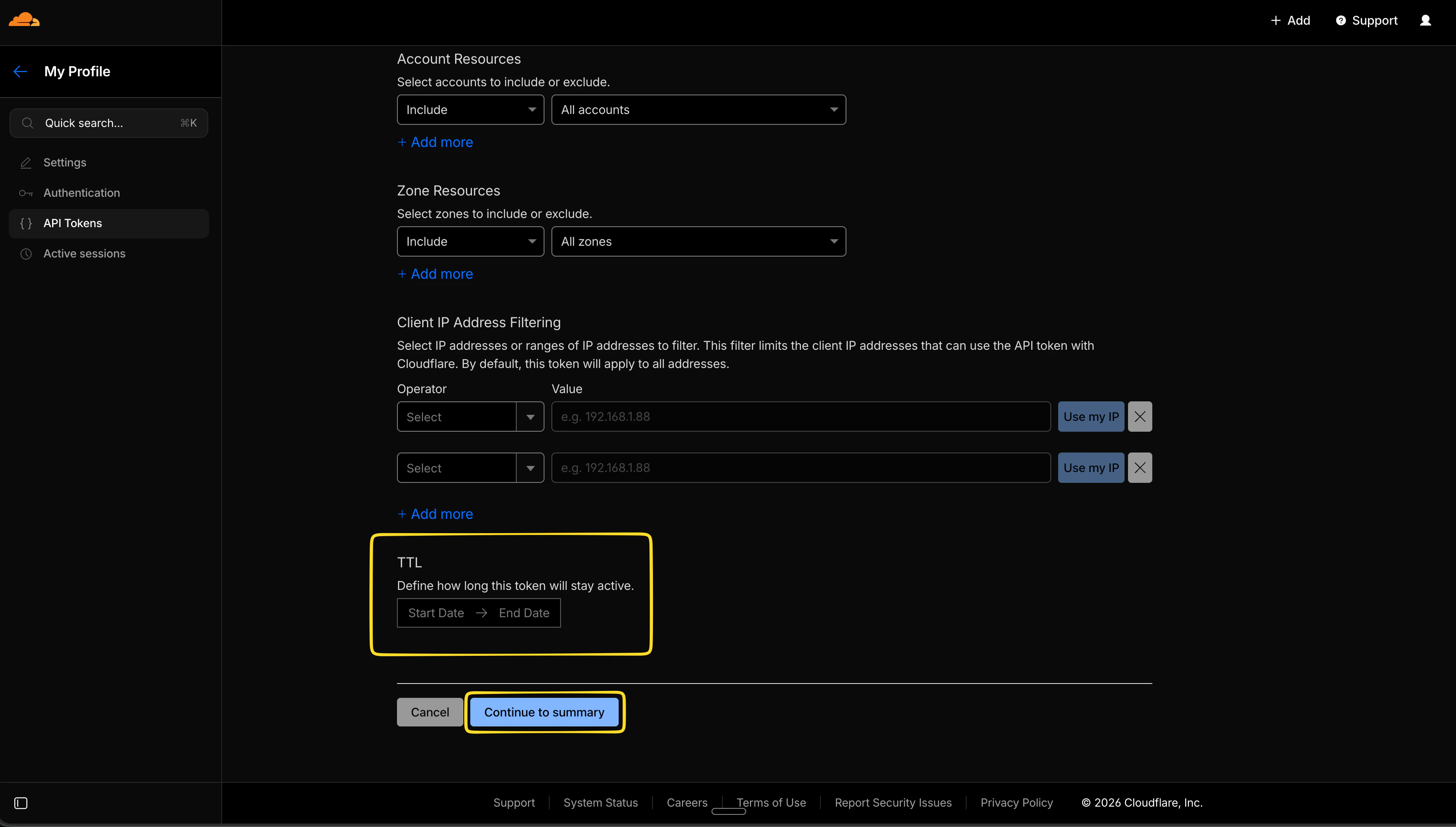 Token Resources and TTL